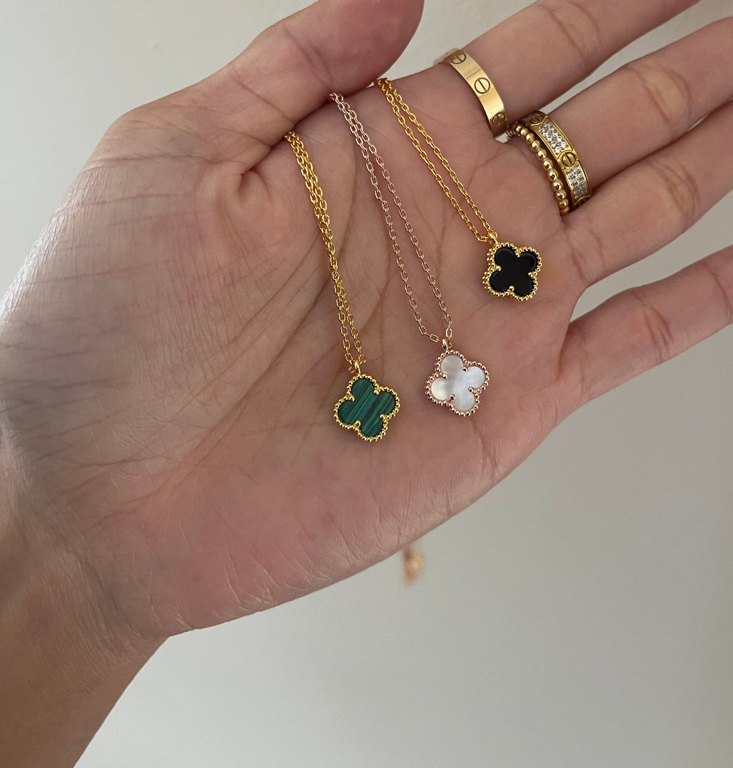 Vintage Alhambra mini clover leaf necklace