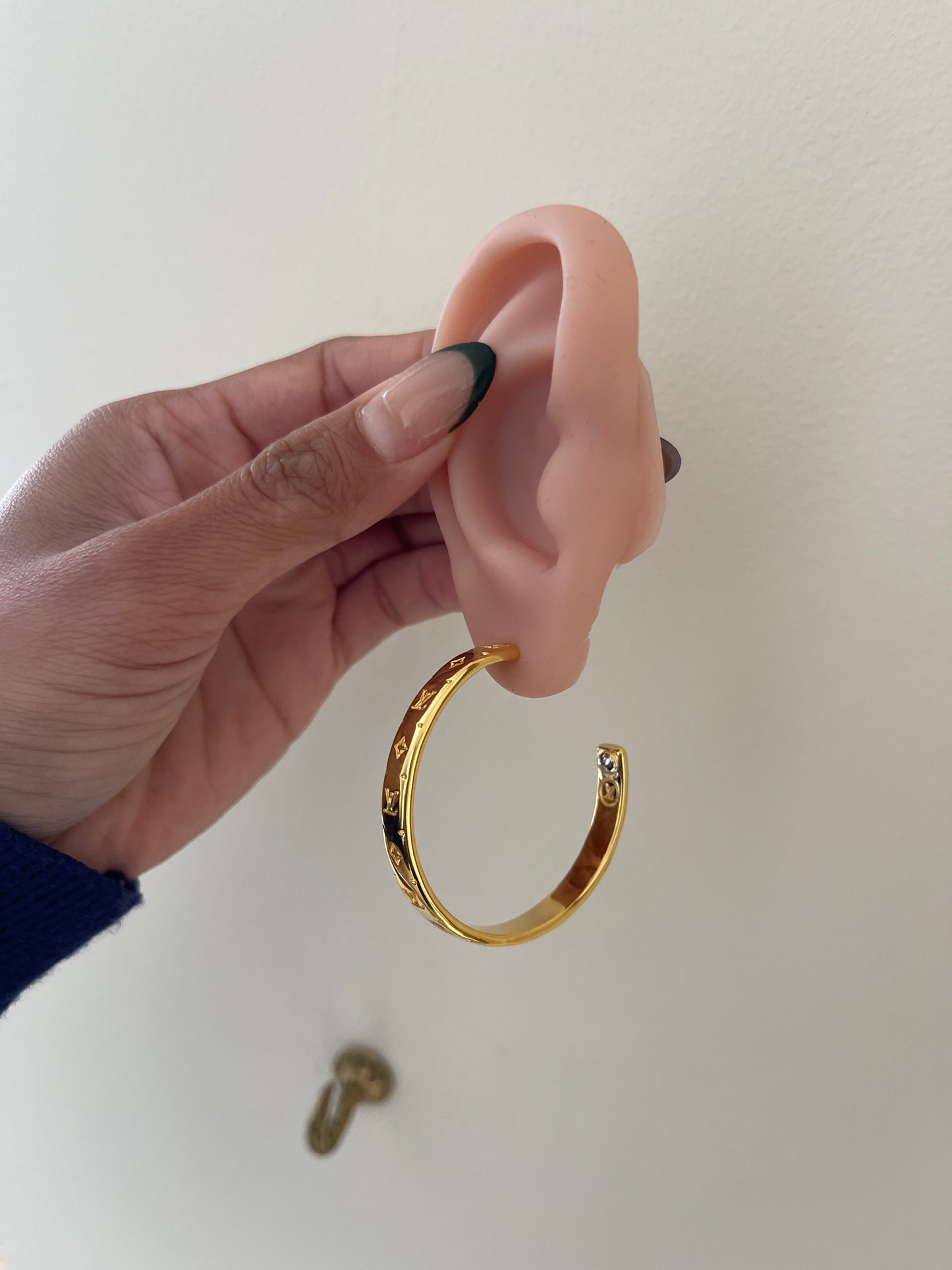 Monogram hoops