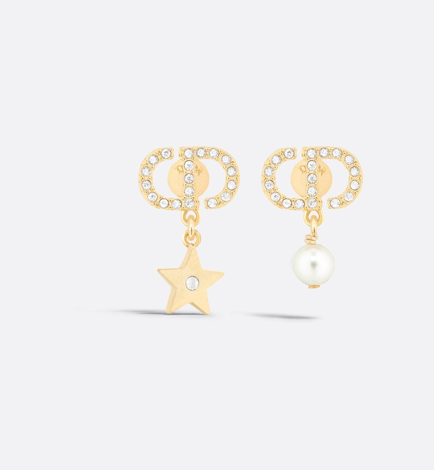 Petite CD pearl star earrings
