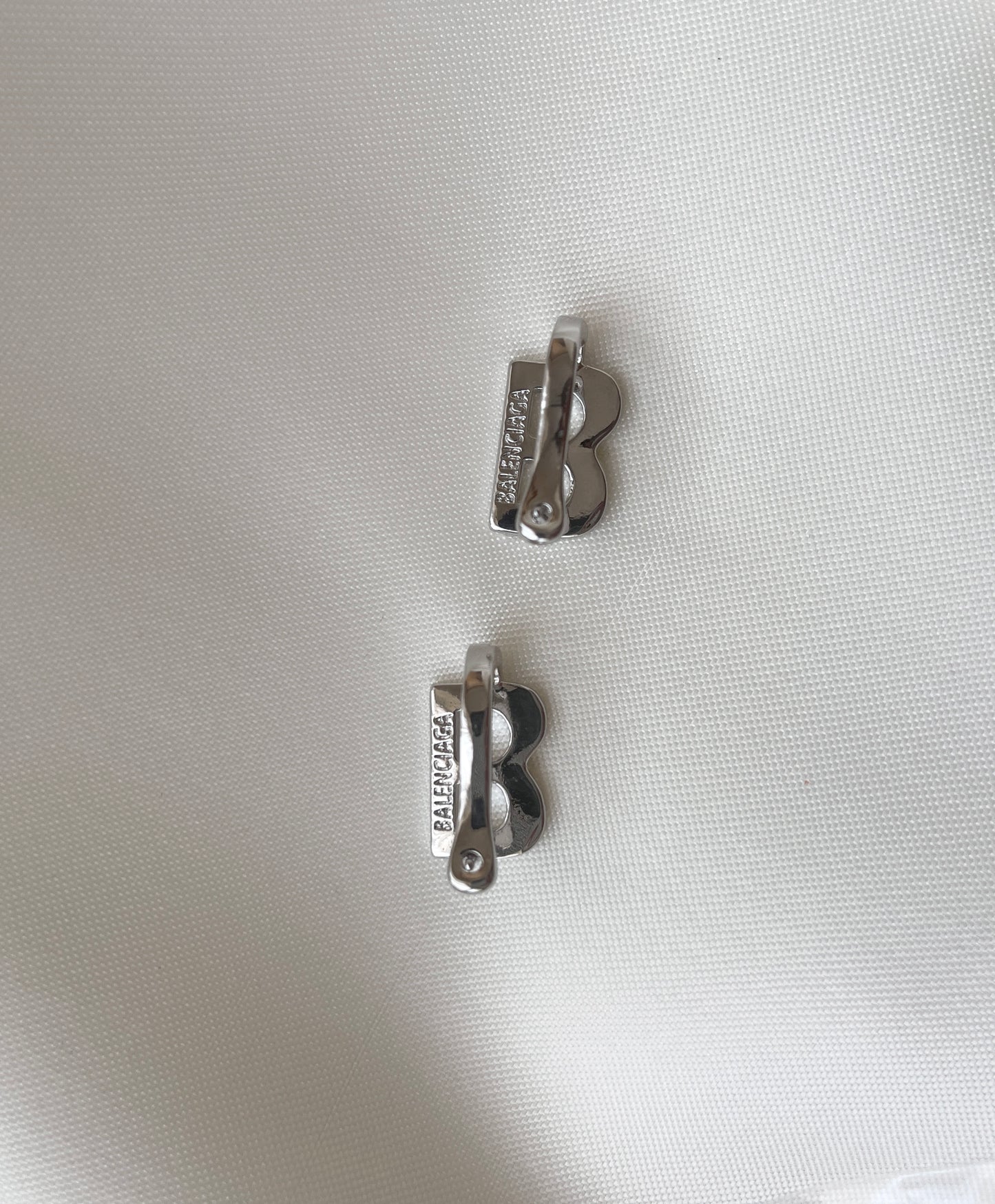 Balenciaga BB silver earrings