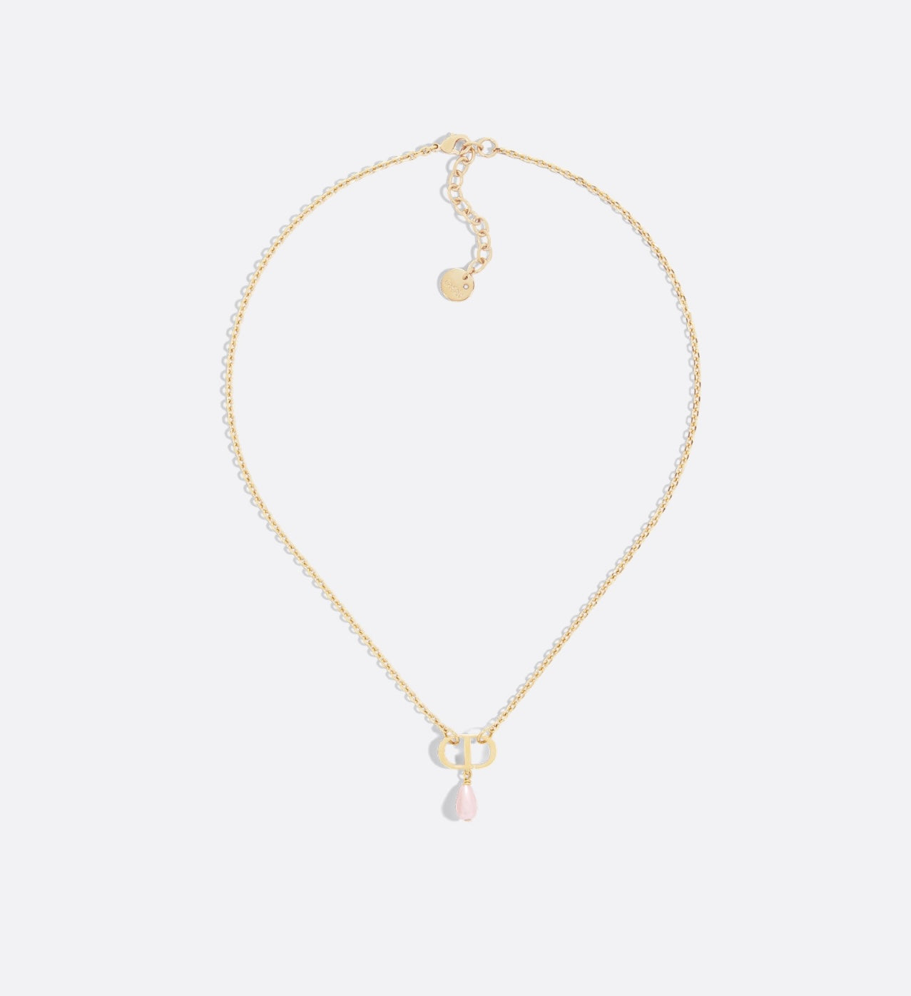 Cd petite necklace with pink pearl