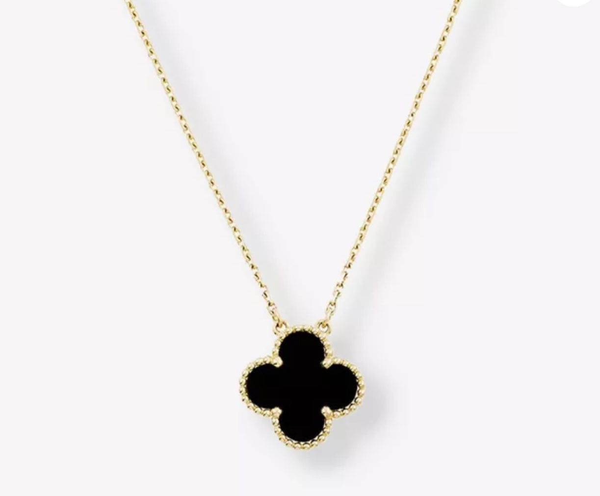 Vintage Alhambra gold and onyx pendant