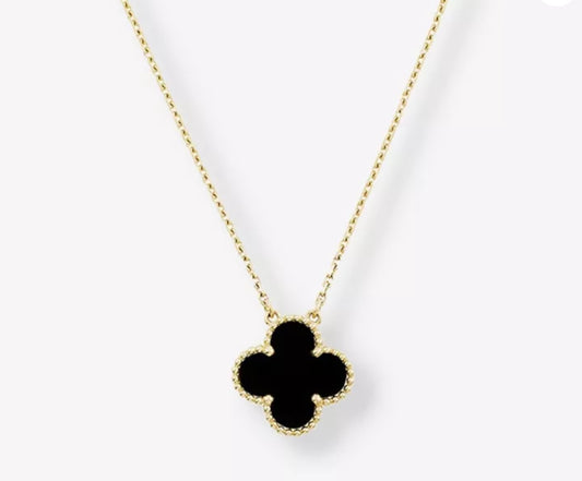 Vintage Alhambra gold and onyx pendant