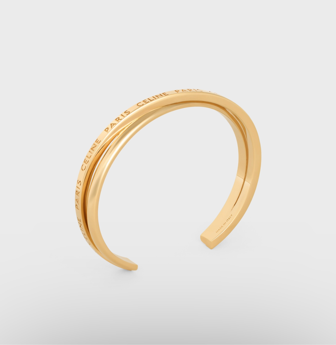 Celine Paris double thin cuff with gold finish