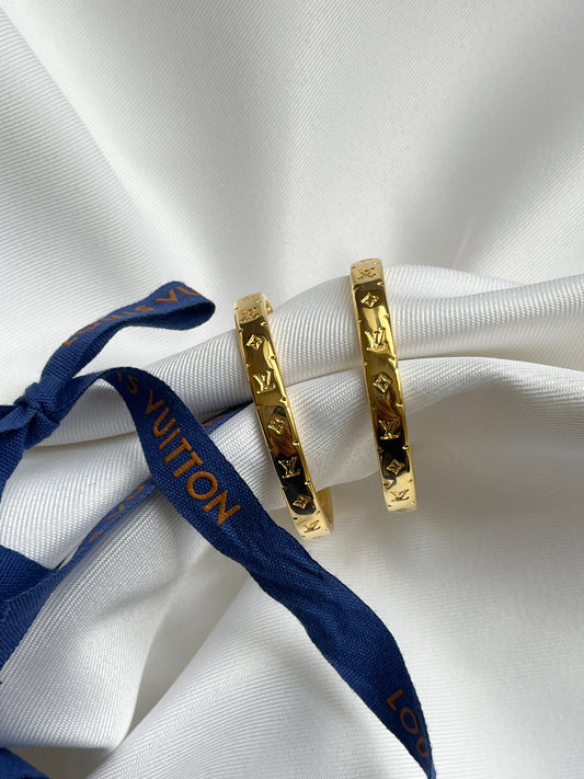 Monogram hoops