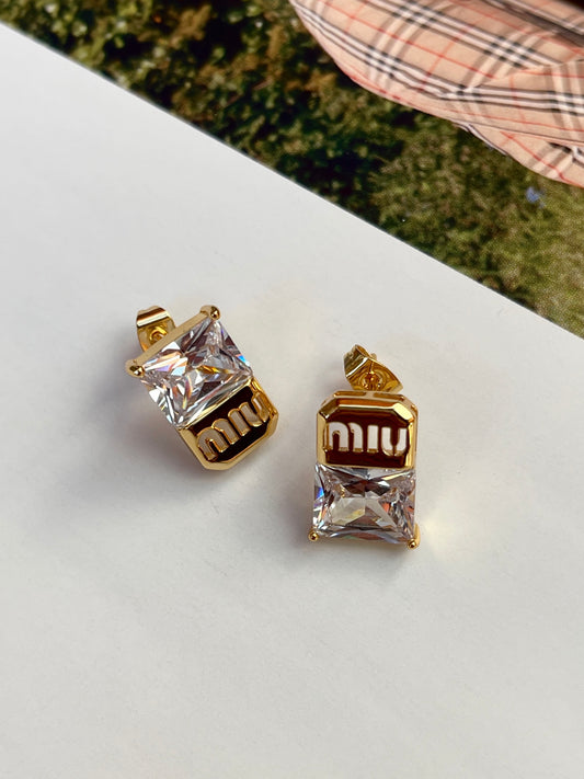 Miu miu stud earrings