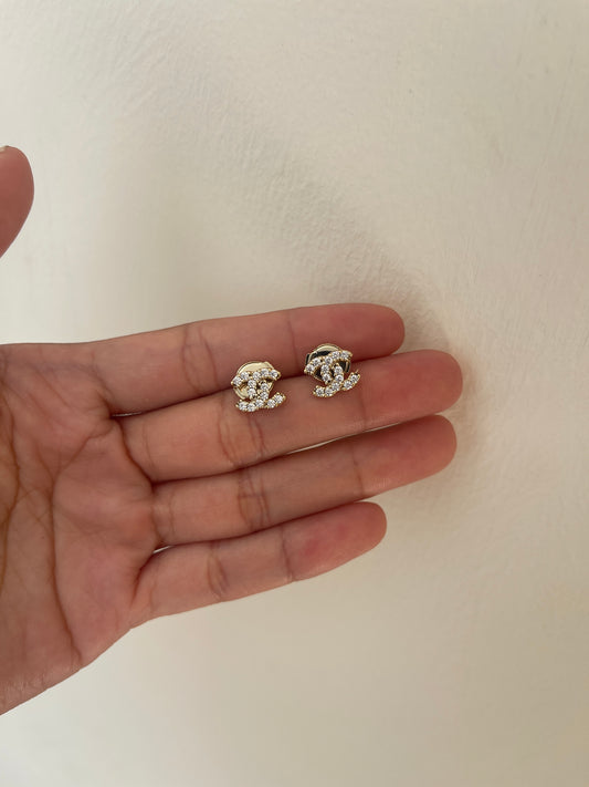 CC petite stud earrings