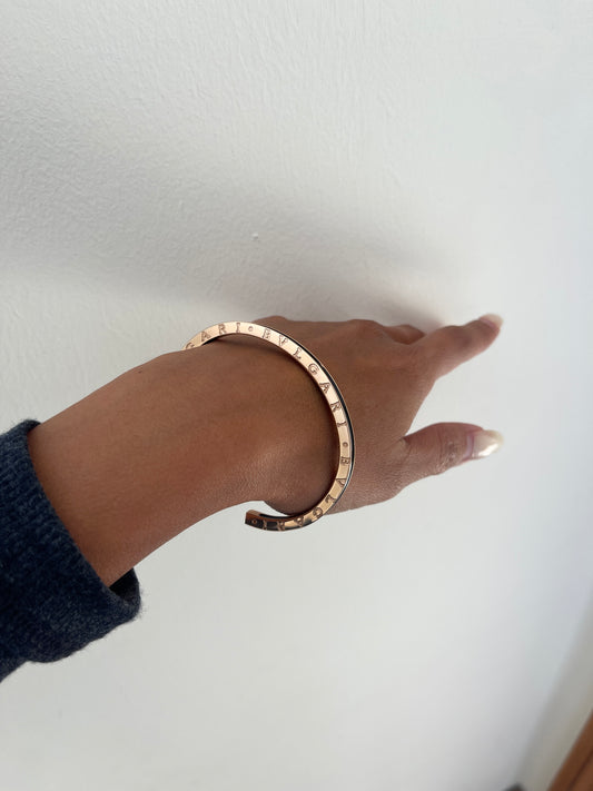 Bvlgari bangle in rose gold
