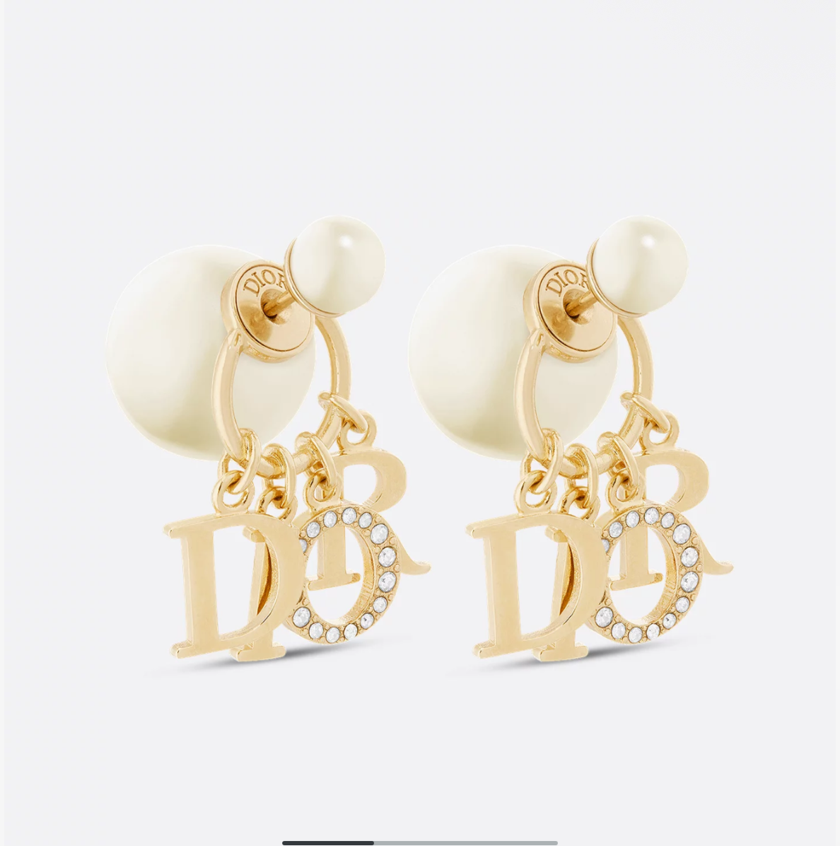 New CD drop earring in gold