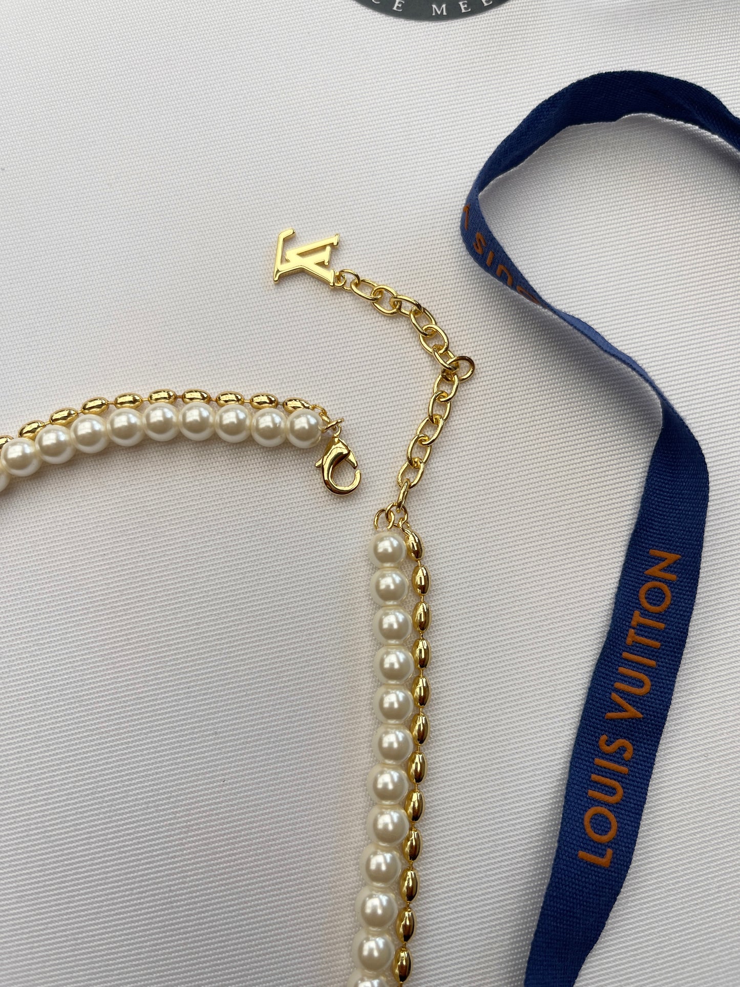 LV Pearls Fusion Necklace gold