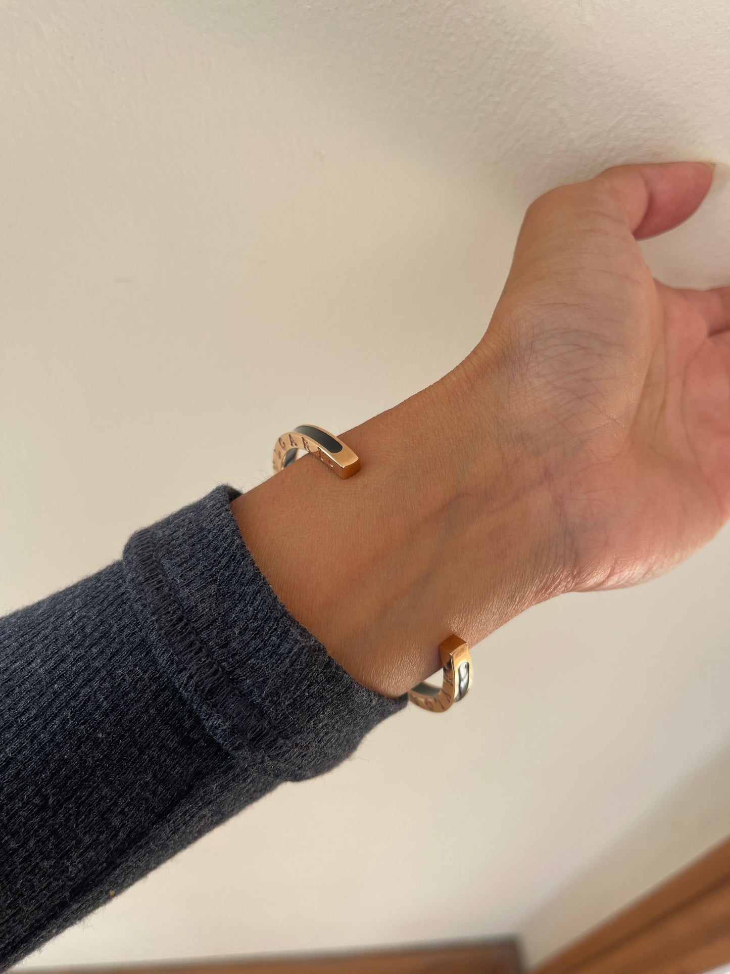 Bvlgari bangle in rose gold