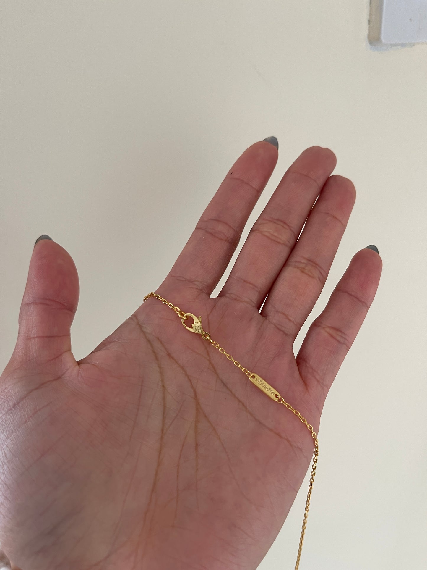 Vintage Alhambra gold and onyx pendant