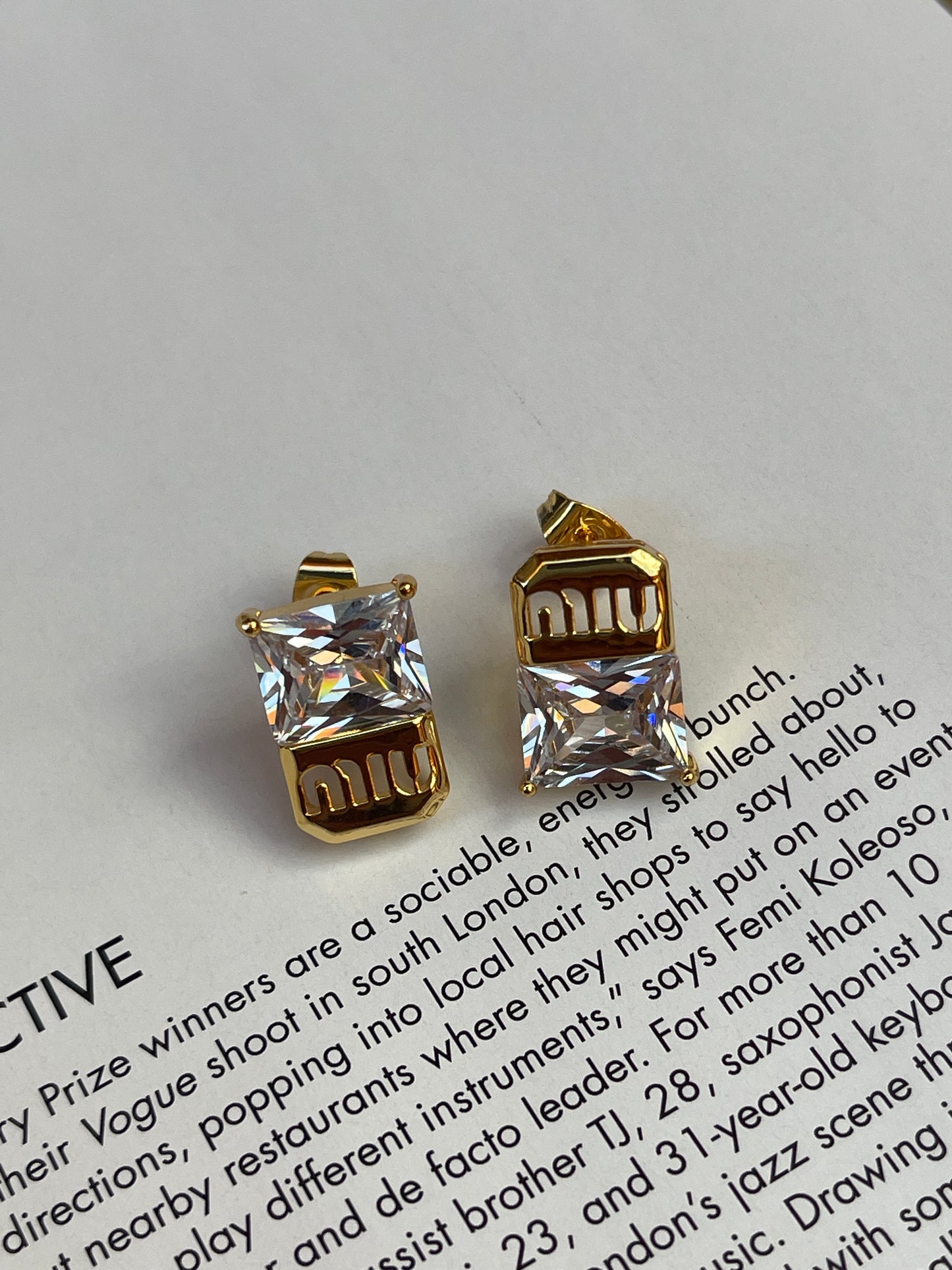 Miu miu stud earrings