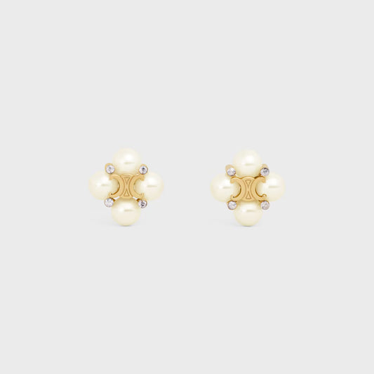 Triomphe petite pearls earrings