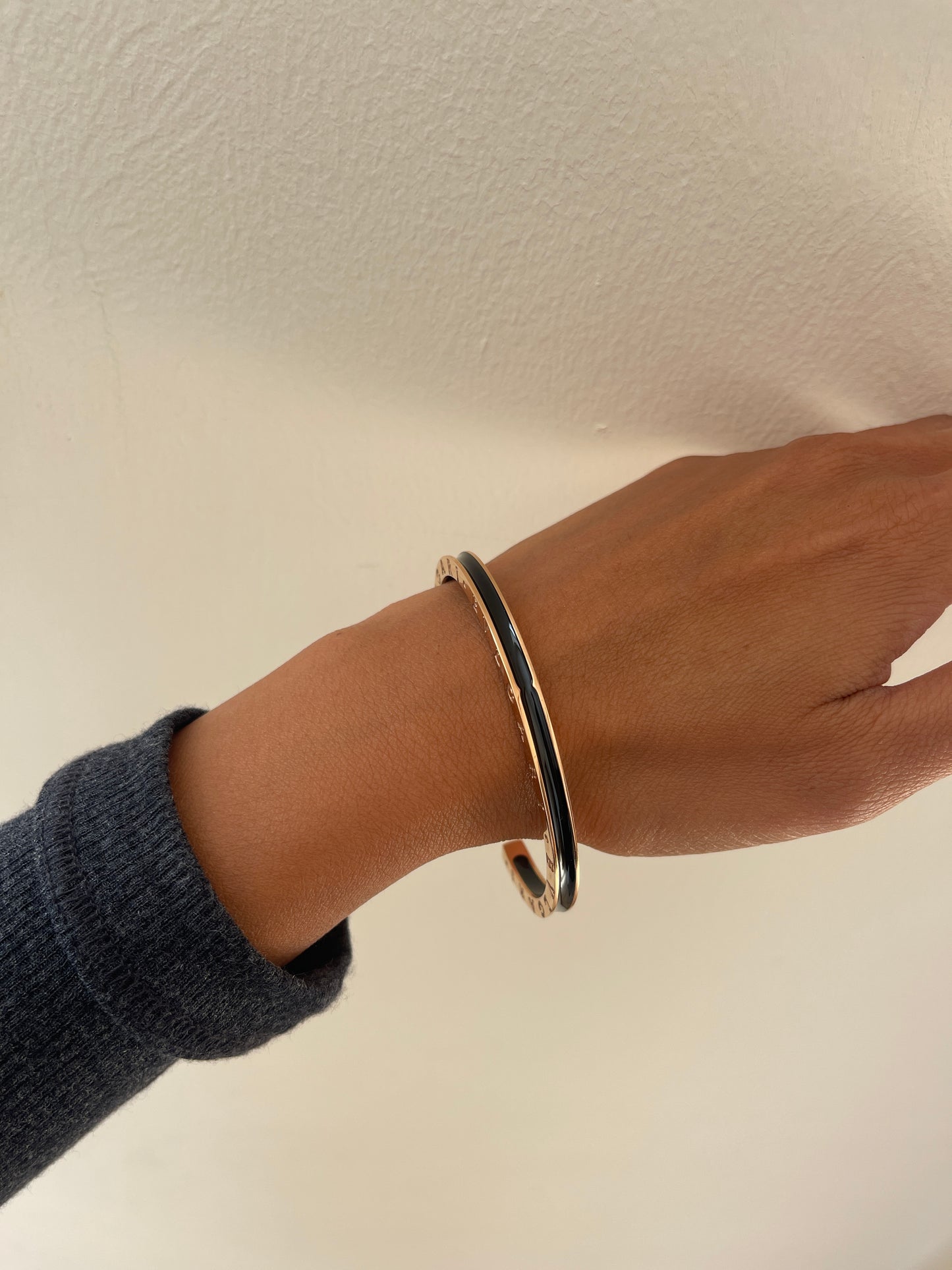 Bvlgari bangle in rose gold