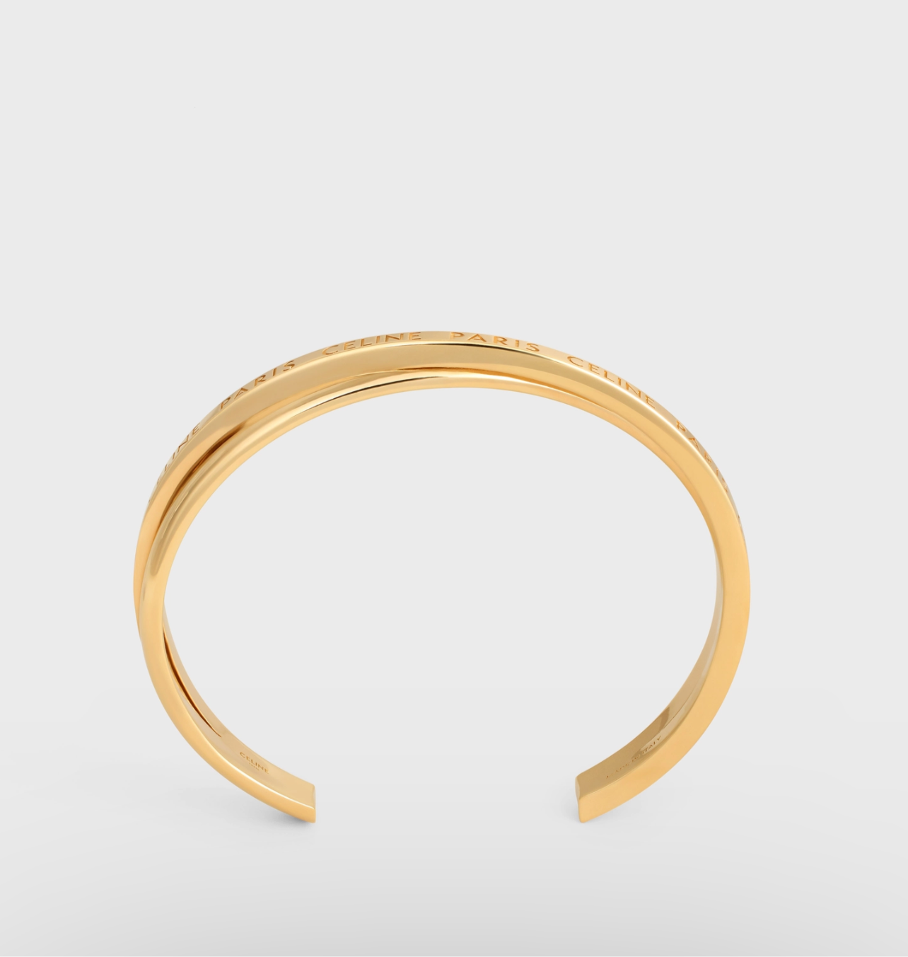 Celine Paris double thin cuff with gold finish