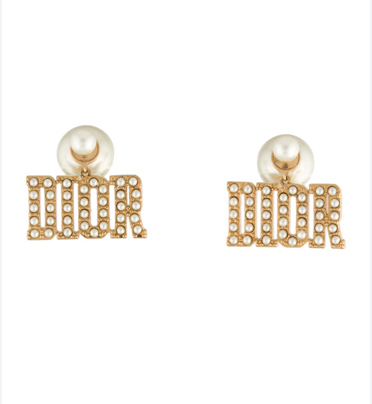 DIOR pearl stud earrings