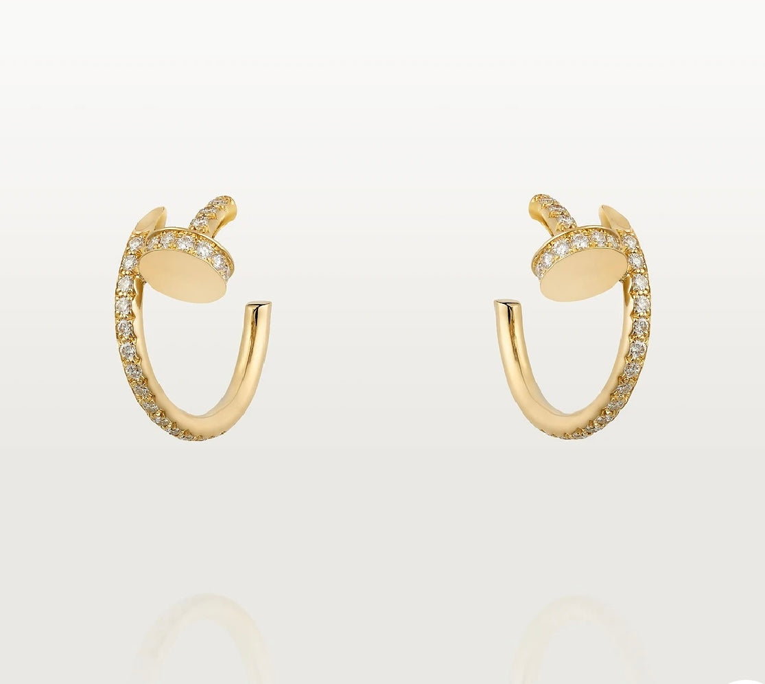 JUSTE UN CLOU HOOP EARRINGS, SMALL MODEL, PAVED