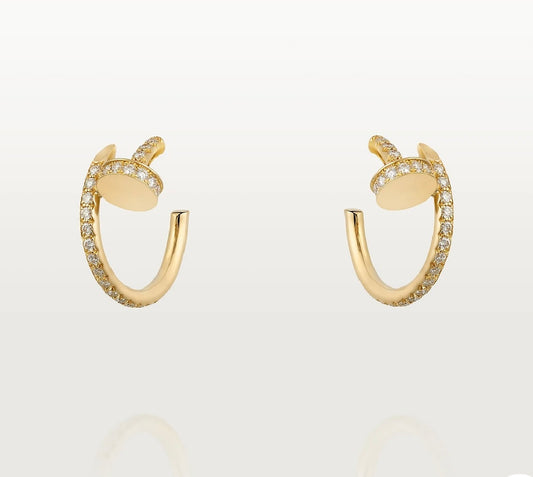 JUSTE UN CLOU HOOP EARRINGS, SMALL MODEL, PAVED