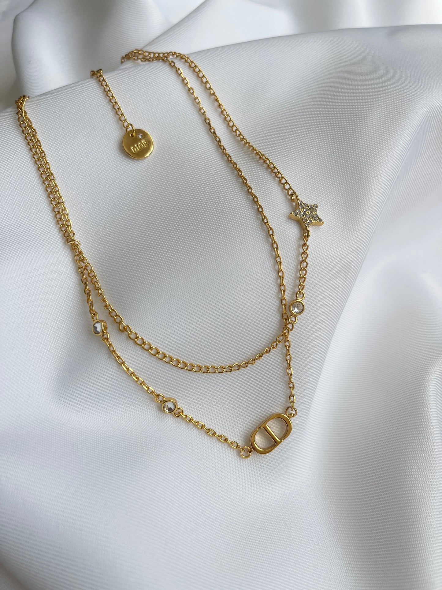CD petite double necklace