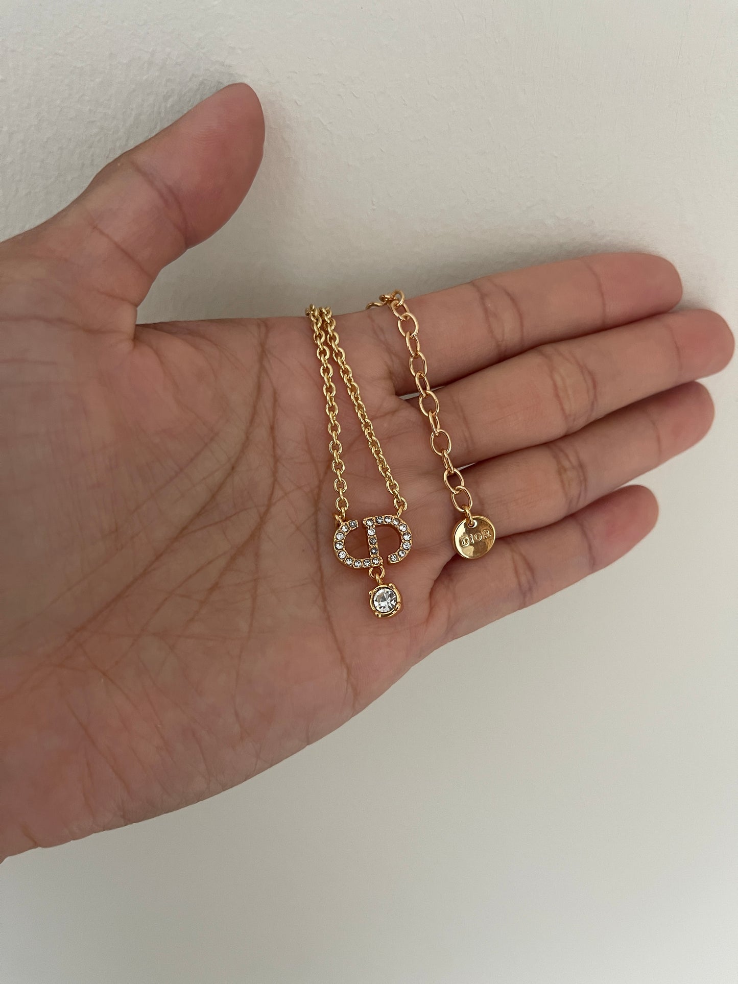 Petite CD gems necklace