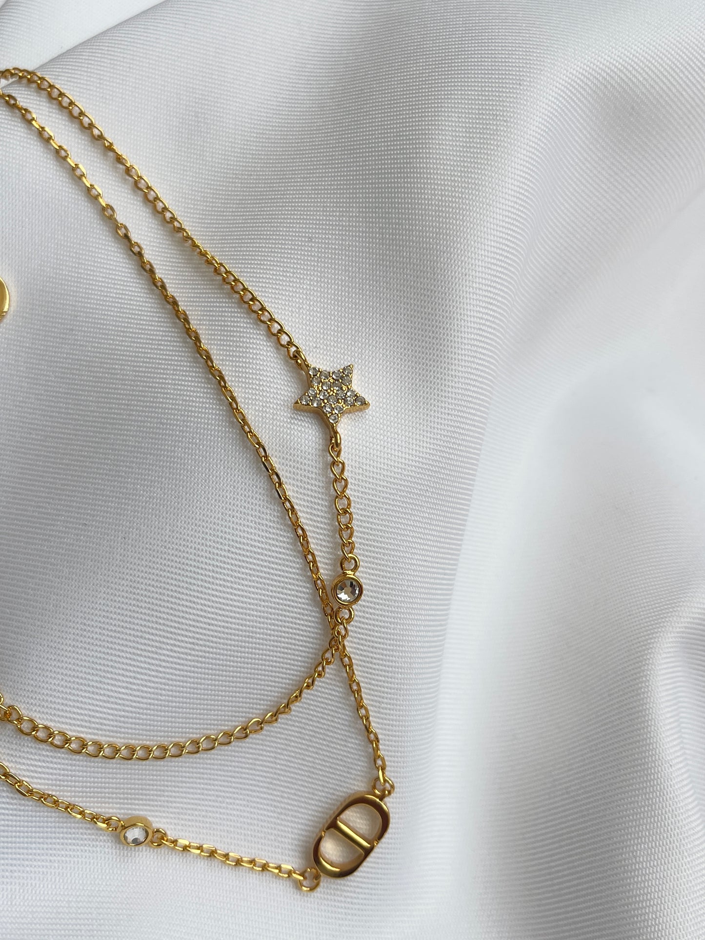 CD petite double necklace